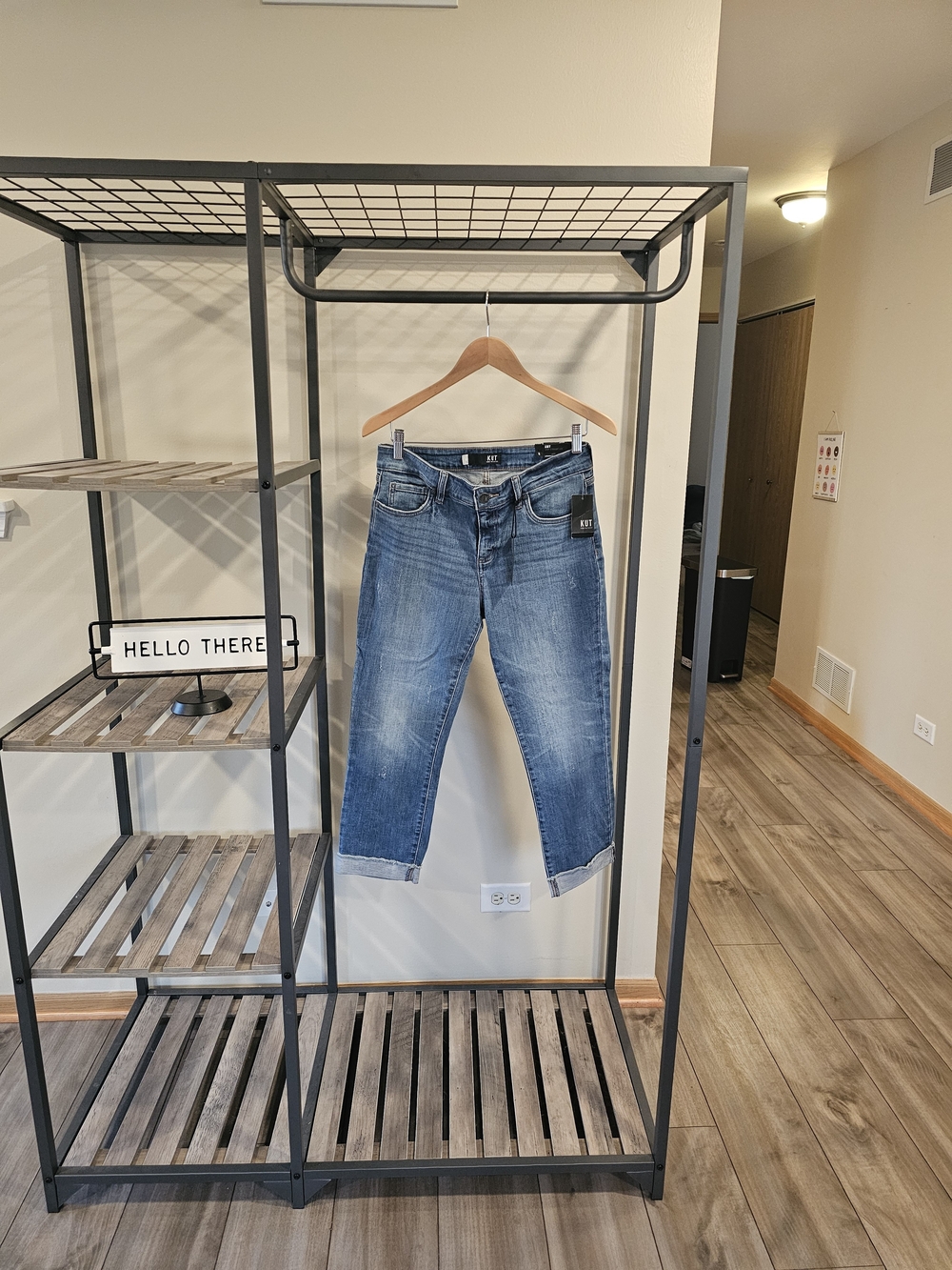 Kut from the Kloth Blue Straight Crop Jeans